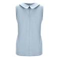 thumbnail image 5 of YUEHUA Women's Linen Blend Sleeveless Top, Rolled Neck Tank Blouse, Loose Fit Breathable Casual Summer Shirt for Office & Daily Wear, 5 of 6