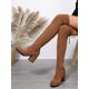 thumbnail image 4 of Minimalist Chunky Riding Boots, Women's Stylish Black Solid Color High Heel Boots, 4 of 4