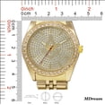 thumbnail image 3 of Masonic CZ Paved Hip Hop Watch Freemason Masonic Compass Fully Bling Watch Gold Silver Limited Time, 3 of 5