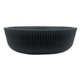 thumbnail image 2 of Yale 17" Round Crystal Glass Bathroom Vessel Sink in Black, 2 of 9