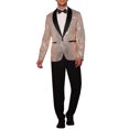 thumbnail image 2 of Lars Amadeus Men's Sequin Sport Coats Shawl Lapel One Button Wedding Shiny Blazer, 2 of 6