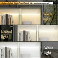 thumbnail image 4 of KULAGAGA 4-Tier Bookcase Display Cabinet, Tall Bookshelf Storage Cabinet with Glass Doors and LED Light for Living Room, Office, Dining Room, White, 4 of 7