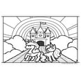 thumbnail image 2 of VWAQ Coloring Wall Prints - Princess Pony Castle Dry Erase Whiteboard Decal - DRV11, 2 of 2