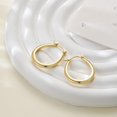 thumbnail image 4 of Pendientes tipo argolla de oro USESMTLE de 14 quilates para mujer, 20 mm de diámetro, 4 of 4