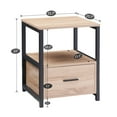 thumbnail image 4 of VECELO Nightstand with Drawer and Open Shelf, Side Table for Bedroom, Living Room, Oak, 4 of 8