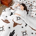 thumbnail image 5 of Manfei Hippie Aztec Abstract Twin Bedding Sets 7-Piece for Kids, Tribal Cowgirl Cowboy Bedding Comforter Set, Cactus Botanical Reversible Sheet Sets, Breathable Home Decor, 5 of 8