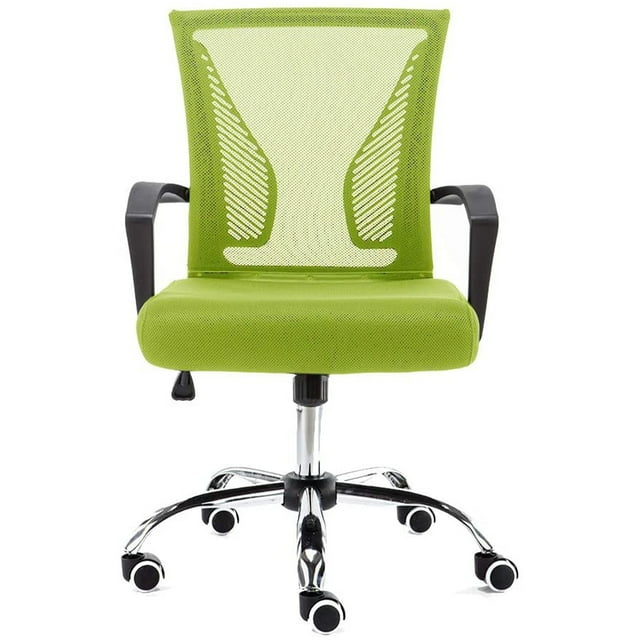 Modern Home Zuna Ergonomic Mesh Mid Back Office Chair, Black & Lime
