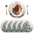 thumbnail image 5 of Ryvnso Christmas Tree Snow Winter Round Plate Mats Dining Table Placemat Set of 4 for Holiday Decoration, 5 of 7