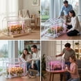thumbnail image 3 of Mini Greenhouse for Indoor Outdoor, Portable Green House with 15W Plant Dimmable LED Grow Lights, Timer, 3 Light Color Mode for Indoor Outdoor Seed Starter Tray(23.6"x15.7"x19.6"), 3 of 6