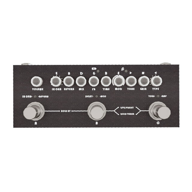 Reverb Delay Guitar Pedal,Guitar Effects Pedal IR Delay Chorus Reverb Pedal Effects Pedal Luxury Finish