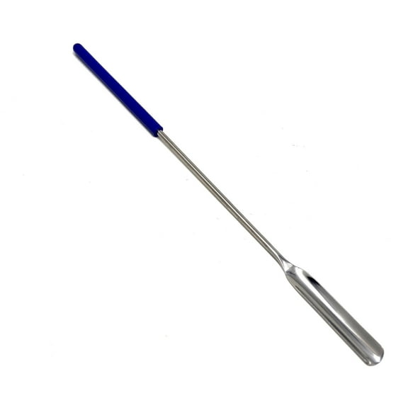 Stainless Steel Micro Lab Scoop Half Rounded Spoon Spatula Sampler, with Vinyl Handle 9" ( 22.86 cm)