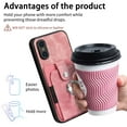 thumbnail image 2 of Feishell for iPhone XR Wallet Case with Elastic Card Holder,Premium PU Leather Shockproof TPU Bumper 360° Rotation Finger Ring Holder Kickstand Anti-Scratch Protective Phone Case,Pink, 2 of 9