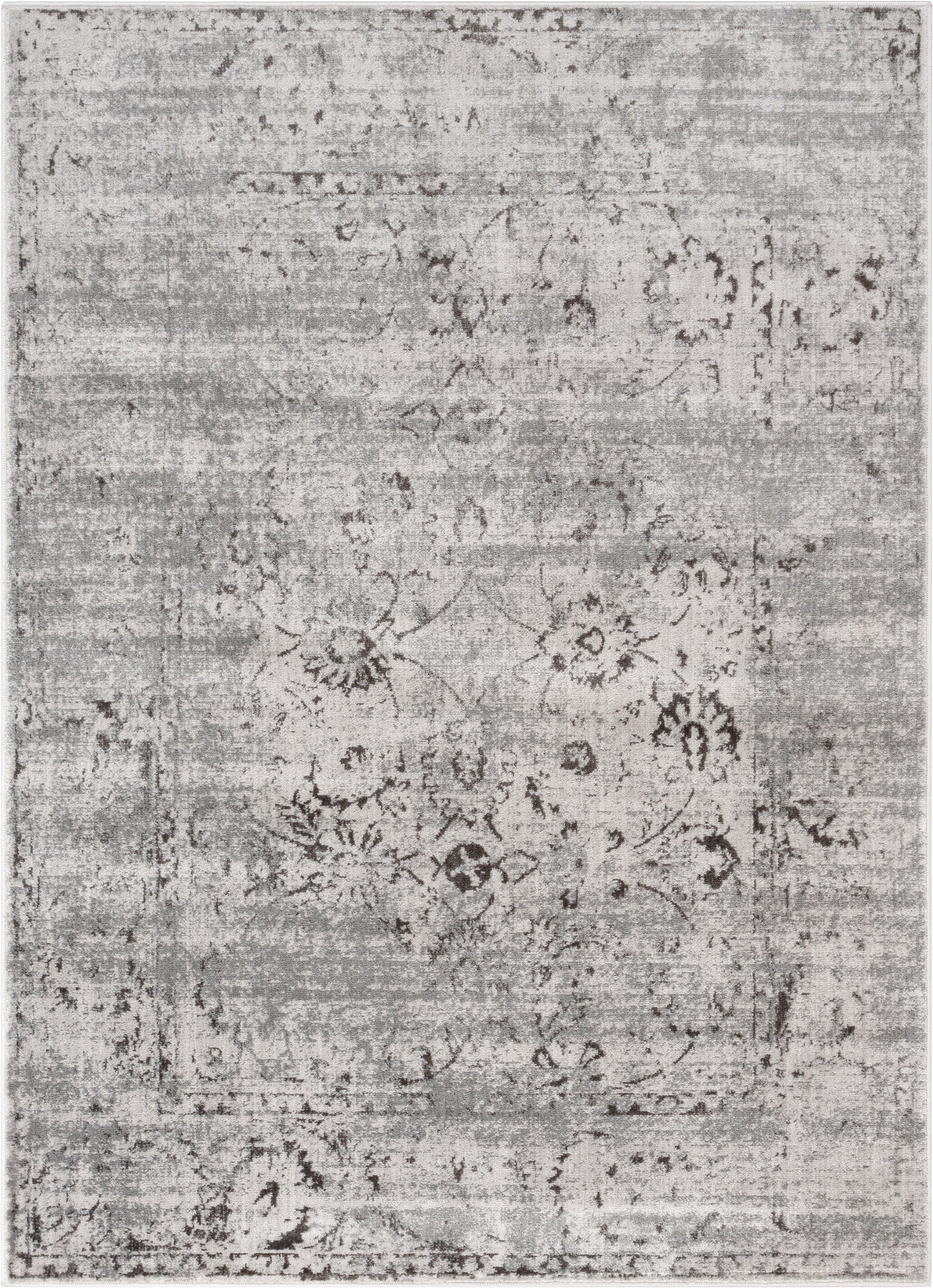 Well Woven Zazzle Thiva Vintage Oriental Grey 2'3" x 7'3" Runner Rug
