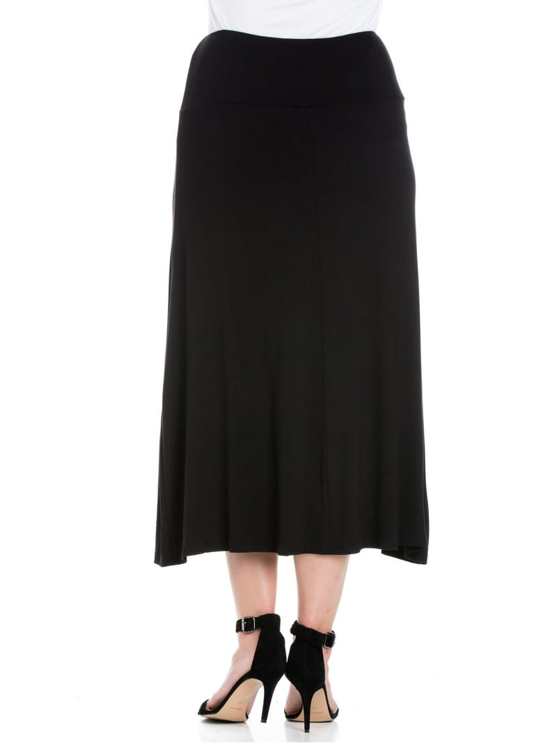 24/7 Comfort Apparel Women's Plus Size Maxi Skirt - Walmart.com