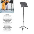 thumbnail image 4 of Portable Music Stand, Lightweight Durable High Ground Friction Easy Reading Sheet Music Stand Space Saving Iron And ABS  For Choirs, 4 of 8