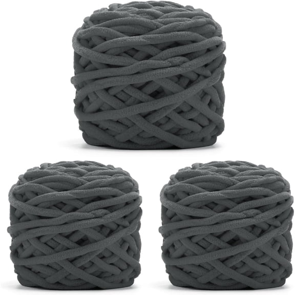 3 Skeins Blanket Yarn 100g/3.5oz - Chenille Yarn 6 Super Bulky - 72 Yards - Knitting, Crocheting & Crafts Chunky Yarn