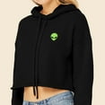thumbnail image 5 of Dalix Alien Embroidered Fleece Cropped Hoodie Cold Fall Winter Women in Black 2XL XX-Large, 5 of 5