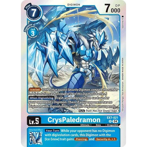Digimon Liberator Rare CrysPaledramon EX7-021