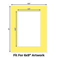 thumbnail image 2 of Yellow Picture Frame Mat for 8.5x11 Frames - Fits 6x9 Photos - 1 Mat, 2 of 7