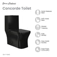 thumbnail image 3 of Concorde One Piece Square Toilet Dual Flush in Glossy Black 1.1/1.6 gpf, 3 of 13