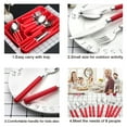 thumbnail image 3 of Moxinox Red Silverware Set with Organizer Tray, 48 Piece Camping Spoons Forks Knives Set for 8, 3 of 6