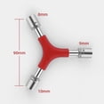 thumbnail image 2 of 3 Way Wrench Portable Lightweight Steel Chrome Plating, Y-Type Inner Hexagon Spanner Y-Type Socket Wrench for Bicycle Cycling Repair Hardware Multitool Kit, 2 of 5