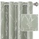 thumbnail image 1 of Cortinas opacas para dormitorio con estampado de papel de aluminio, rama de árbol, rama de árbol, aislamiento térmico, con ojales, cortinas que bloquean la luz, gruesas y suaves cortinas para ventana para sala de estar, 52 x 84 pulgadas, 2 paneles, salvia, 52 pulgadas de ancho x 63 pulgadas de largo, 1 of 5