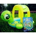 thumbnail image 2 of Kids Baby Child Inflatable Tortoise Awning Swimming Laps Pool Swim Ring Seat Float Boat Water Sports, 2 of 5