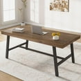 thumbnail image 5 of Yeshouse Industrial Style Dining Table, 70.87" Wood & Metal Table, Seats 6-8, Sturdy Gray Table for Kitchen, Dining Room, 5 of 7