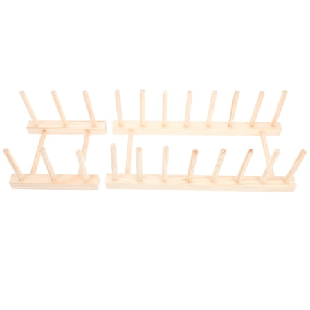 UNOMOR 2Pcs Wood Shelving Shelf Bowl Storage for Space Saving Living Room Use