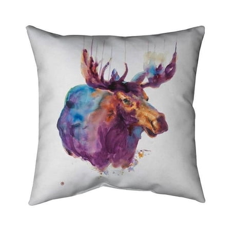 Begin Home Decor 5542-1818-AN254 18 x 18 in. Abstract Moose Throw Pillow – Man Cave Wildlife Decor