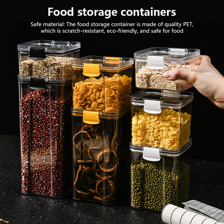 Kitchen Storage Box Large Capacity Food Organizer Container Airtight  Transparent Grains Flours Rice Storage Bin Pet Food Bucket - AliExpress