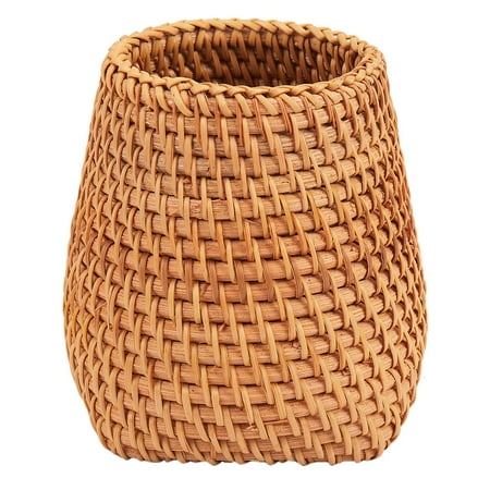 

Rattan Chopsticks Tube Bucket Dinner Knives Forks Organizer C