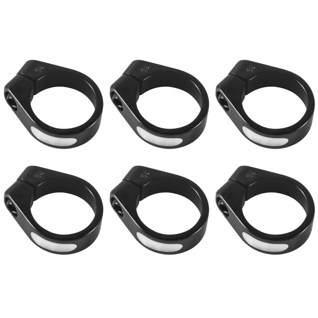 6uds. Abrazadera de asiento para bicicleta, sillín de bicicleta CNC, aleación de aluminio, tija de sillín de carretera, piezas de bicicleta