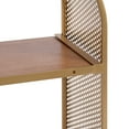 thumbnail image 4 of Kate and Laurel Urso Glam Arch Wood and Metal Shelf, 20 x 19, Gold, Modern Geometric Shelf for Wall, 4 of 7