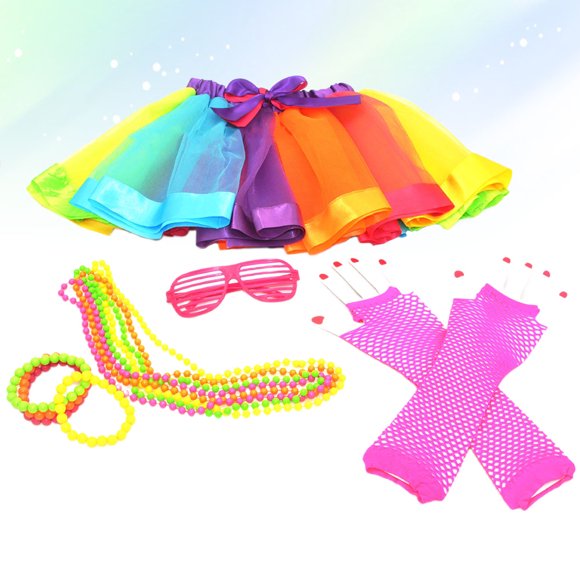 NUOLUX 1Jgo Traje Con De Red Y Accesorios Coloridos Para Fiestas Y Fotografía
