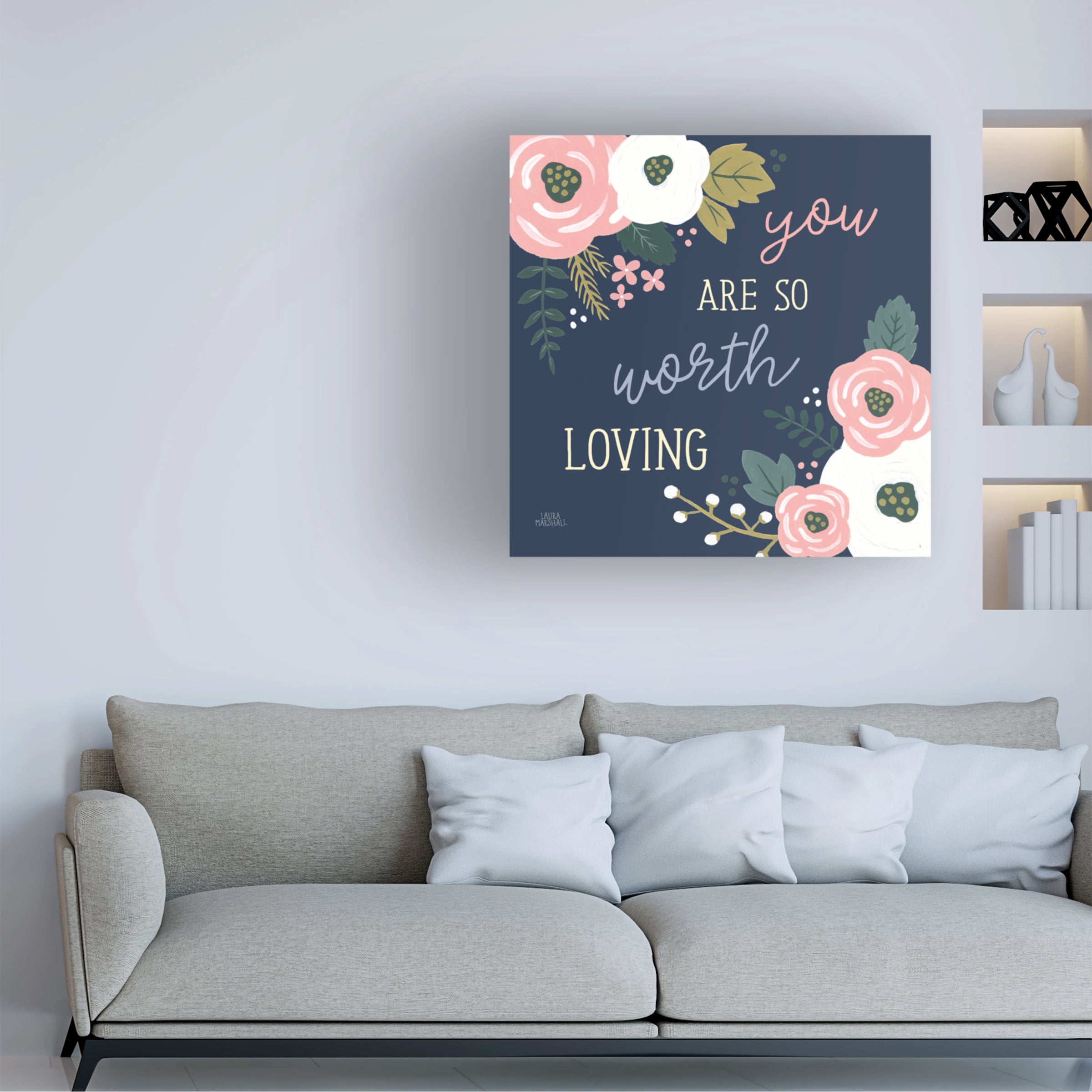 Trademark Fine Art 'Wildflower Daydreams VII Navy Loving' Canvas Art by Laura Marshall