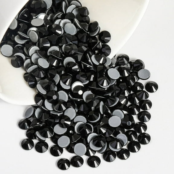 Beadsland 2880pcs Hotfix Rhinestones for Crafts Clothes,Black, SS10, 2.7-2.9mm