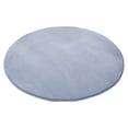 thumbnail image 1 of Alfombra redonda de felpa ADVEN de 60 cm, grande, antideslizante, para dormitorio, sala de estar, estilo sencillo, suave, para mesa de té, decoración, color gris plateado, 1 of 8