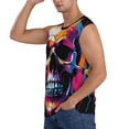 thumbnail image 3 of Kdxio Débardeur Homme Crâne Coloré Sans Manches pour Musculation Gym Décontracté - Grand, 3 of 7