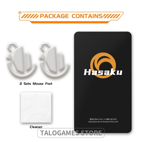 HASAKU ICE Version Mouse Feet Mouse Skates for Logitech G502 Wireless Gaming Mouse, 2Sets