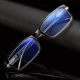 thumbnail image 3 of Men'S and Women'S Blue Transparent Lens Glasses - Relieve Eye Strain and Vertigo from Screens, Including Computers, mobile Phones and Gaming Equipment, Fashion Glasses, 3 of 6