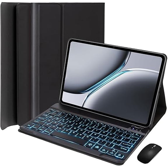 Backlit Keyboard Case, Detachable PU Cover with Mouse - OnePlus Pad Pro/Pad 2 12.1''