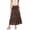 Brown, variant on Womens Summer Maxi Peasant Long Skirts Fold Over High Waisted with Pockets Beige Drawstring Skirts for Women S