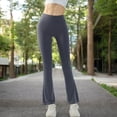 thumbnail image 2 of High Waist Ribbed Seamless Leggings with Sculpting Fit - Large, Gray, 2 of 6