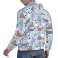 thumbnail image 6 of Kdxio Seal Fox Seagull Whales Print Mens Casual Hooded Collar Drawstring Hoodies Pullover Sweatshirts Casual Long Sleeve Shirts-4X-Large, 6 of 7