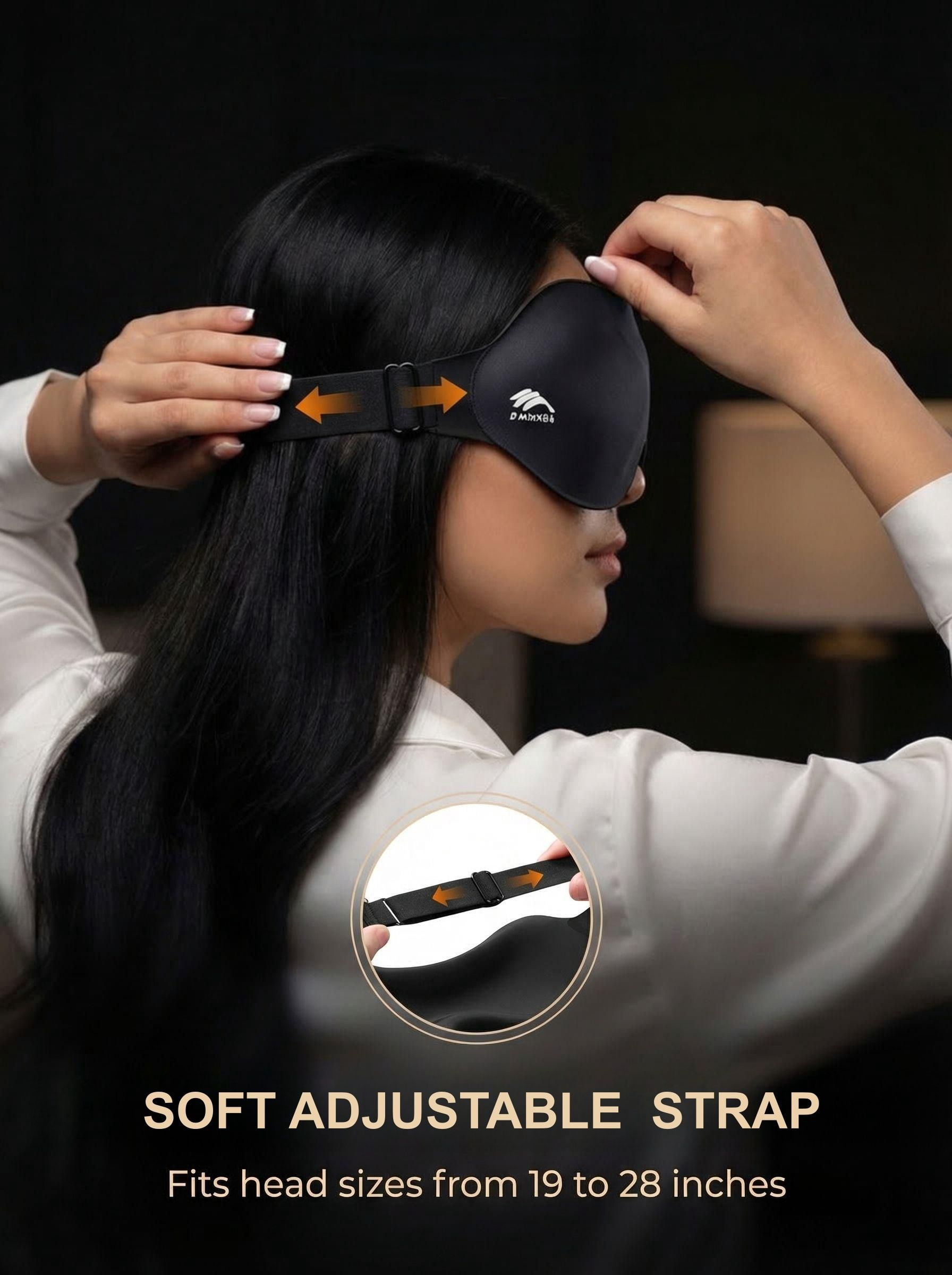 FACEMOON Weighted Sleep Mask 100% Blackout 3D Contoured for Men and Women Serene Garden Sleep Soft Memory Foam Zero Pressure Airplane Travel Green