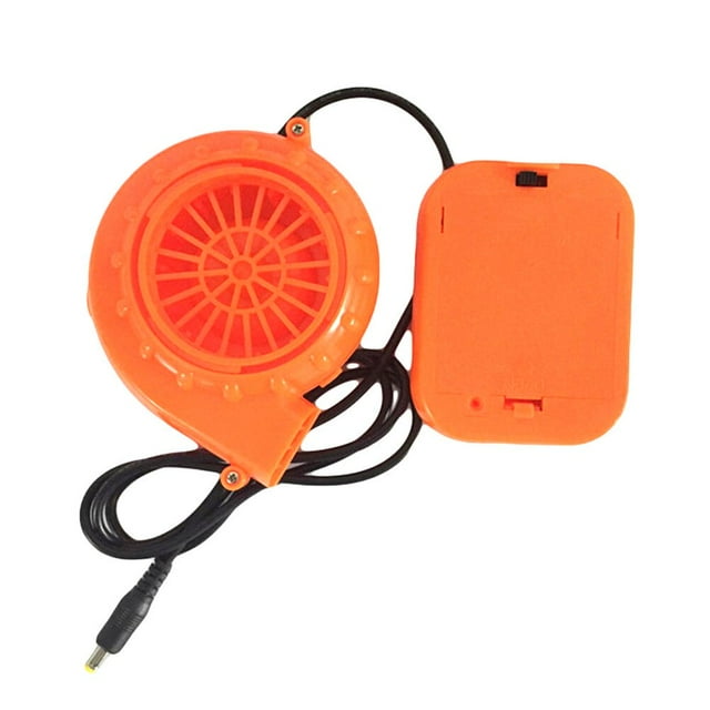 Dosaele 1 Set Portable Mini Electric Fan Air Blower for Doll Mascot Head Gas Mode Cartoon Costumes Inflatable Energetic Orange Blower