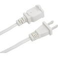 thumbnail image 4 of 10 FT Polarized 2 Prong Power Cord, 2 Outlet Extension Cable Cord US AC Two Prong Male Female Power Cable, Nema 1-15P to 1-15R, 10A 125V, White Indoor Extension Cord for Small Appliances, 4 of 9
