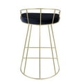 thumbnail image 2 of Canary Contemporary-Glam Counter Stool In Gold With Blue Velvet - Set Of 2, 2 of 6